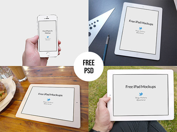 Ipad & Iphone5S Mockups Set