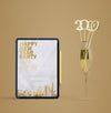 Ipad Mock-Up With New Year Concept Psd