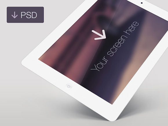Ipad White Angle Psd