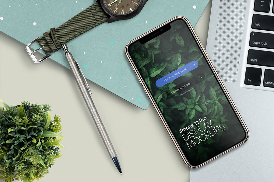 Iphone 11 Pro Gold Mockup