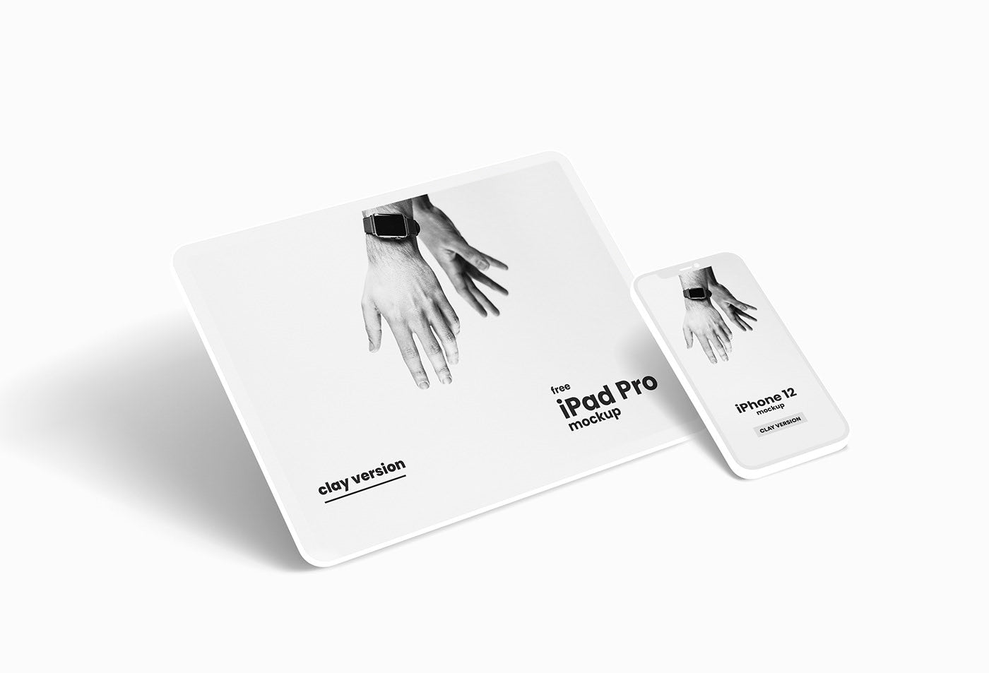 Iphone 12 & Ipad Pro Clay Mockup