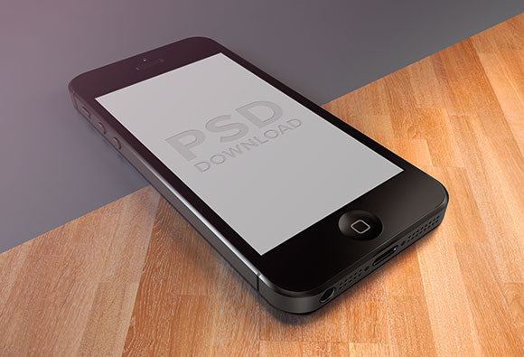 Iphone 5 3D Psd Mockup