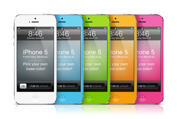 Iphone 5 Front View Mockup