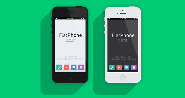 Iphone 5 Psd Flat Design Mockup