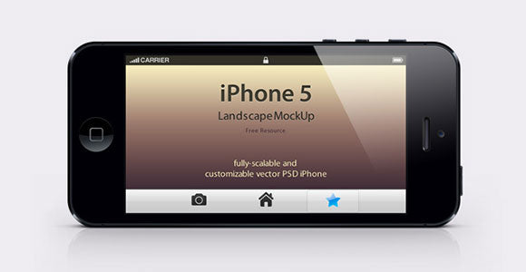 Iphone 5 Psd Landscape Mockup