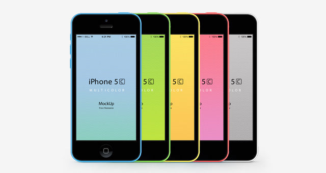 Iphone 5C Psd Vector Mockup