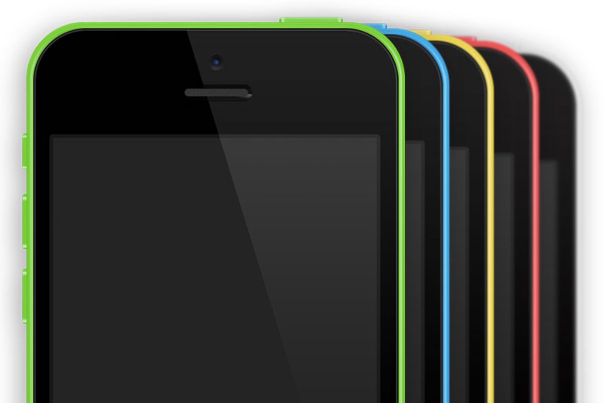 Iphone 5C Vector Psd Mockup