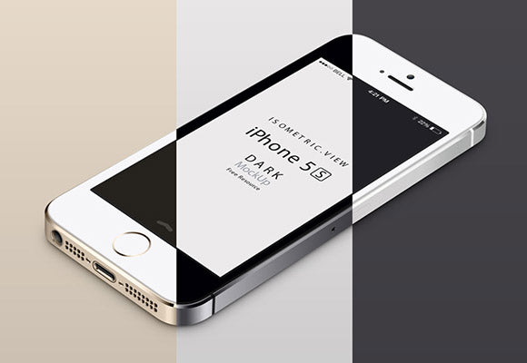 Iphone 5S Mockup – Perspective View