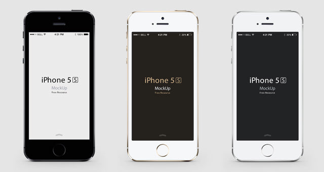 Iphone 5S Psd Vector Mockup