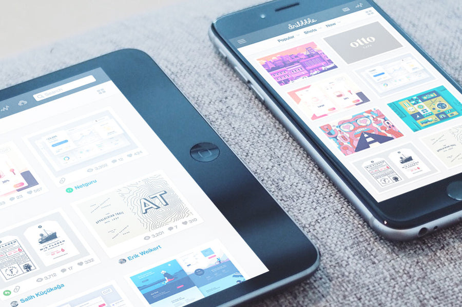 iPhone 6 and iPad Living Room Cozy Mockup