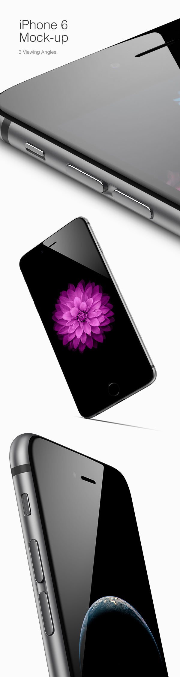 Iphone 6 Mockup – 3 Viewing Angles