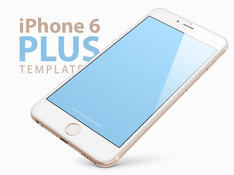 iPhone 6 PLUS Template Mockup [PSD]