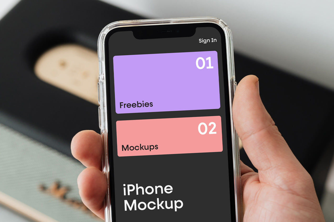 Iphone In Case Mockup