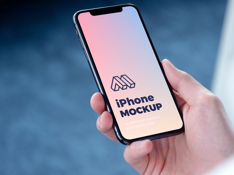 Iphone In Hand Psd Mockup