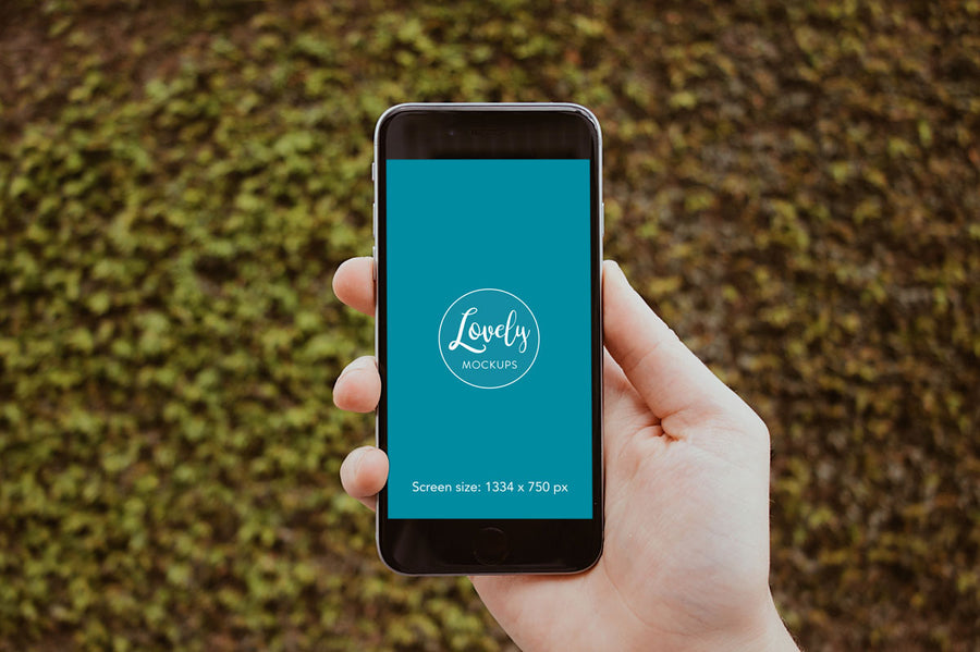 iPhone 8 Mockup in a White Hand