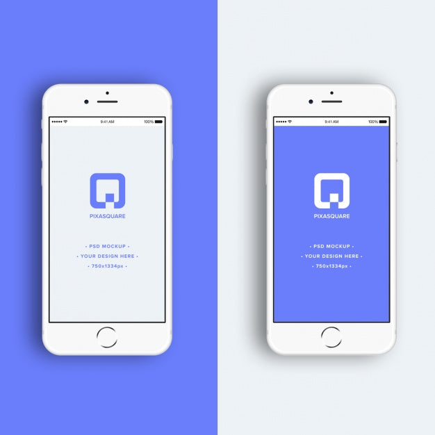 White iPhone 7 Mockup Design Psd