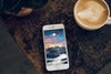 Iphone With Coffee Cup Mockup
