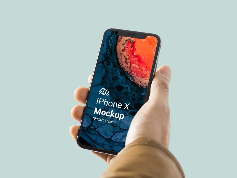 Iphone X In Hand Mockup