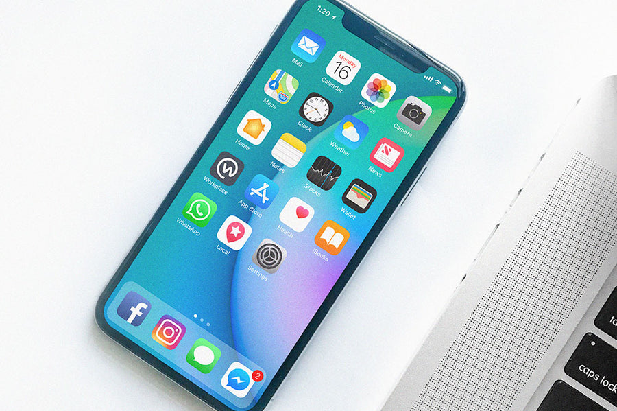 White and Clean iPhone X Closeup Mockup