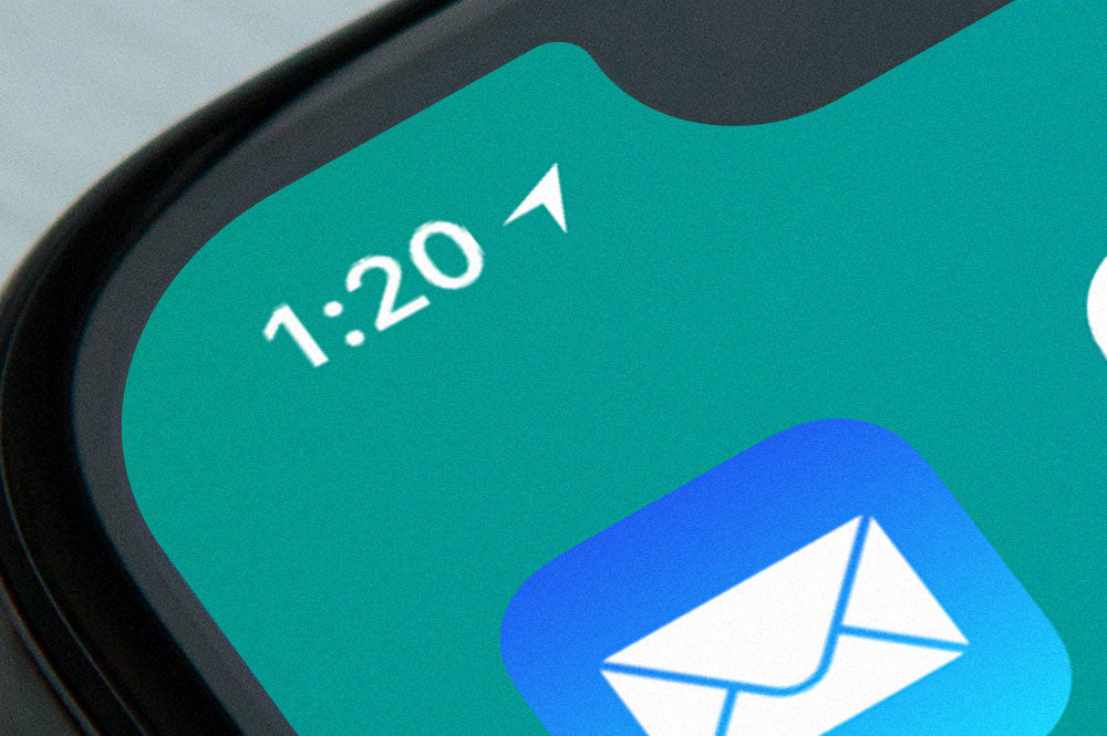 Isometric Black iPhone X Top Part Mockup