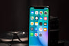 Standing Black iPhone X Front View Mockup