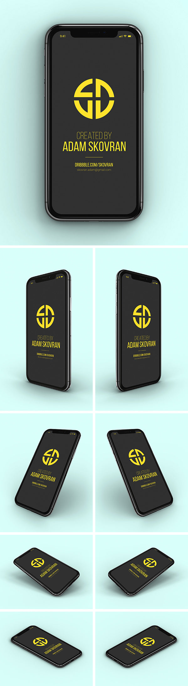 Iphone X Mockups – 9 Angles