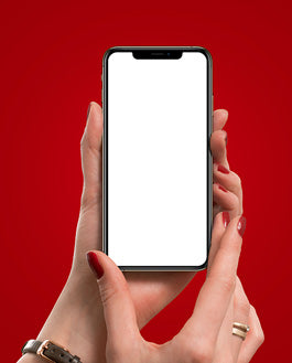 Iphone Xs Max In Female Hand Mockup Psd