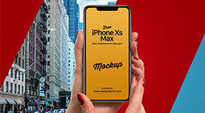 Iphone Xs Max In Female Hand Mockup Psd