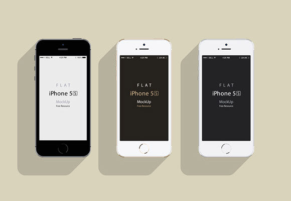Iphone5S – Flat Design Mockup