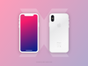 Flat iPhone X Mockup White and Black Versions