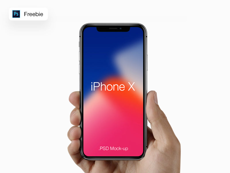 Perfect iPhone X Mockup in a Hand