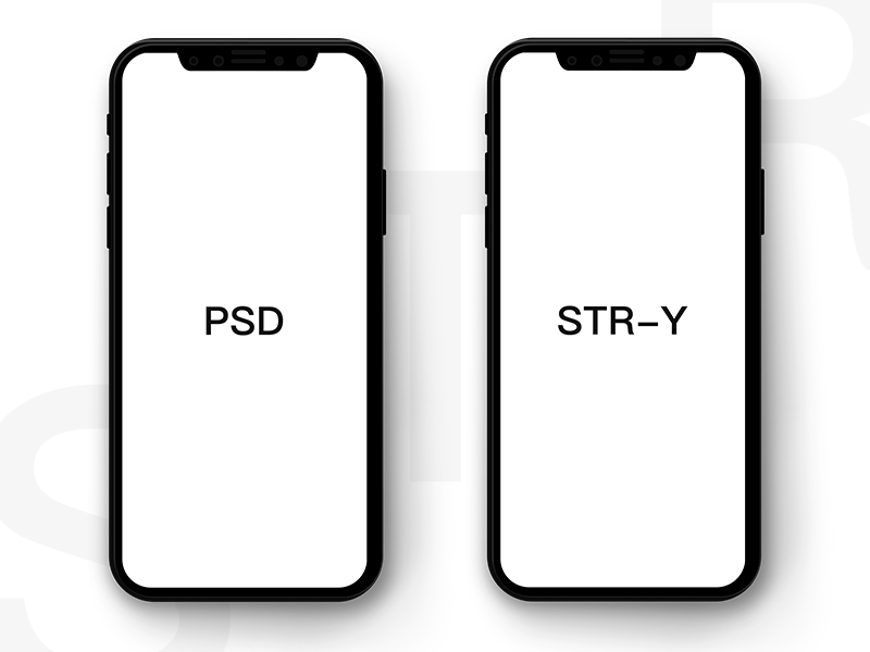 Black and Clean iPhone X Mockup