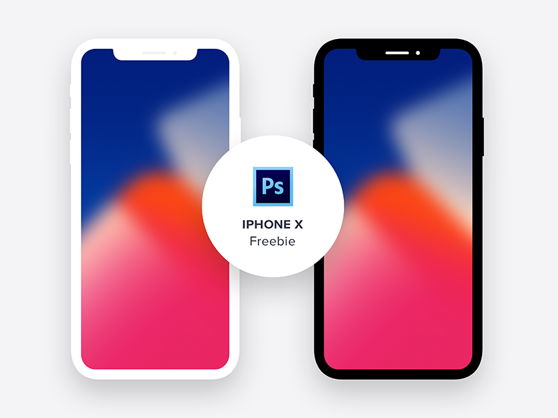 Minimalistic iPhone X PSD Mockup