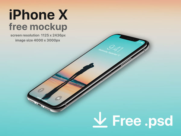 iPhone X Perspective Mockup - Mockup Hunt