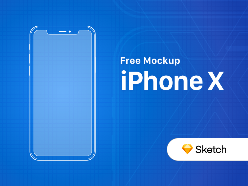 Free iPhone X Mockup for Sketch and Photoshop | DesignerMill