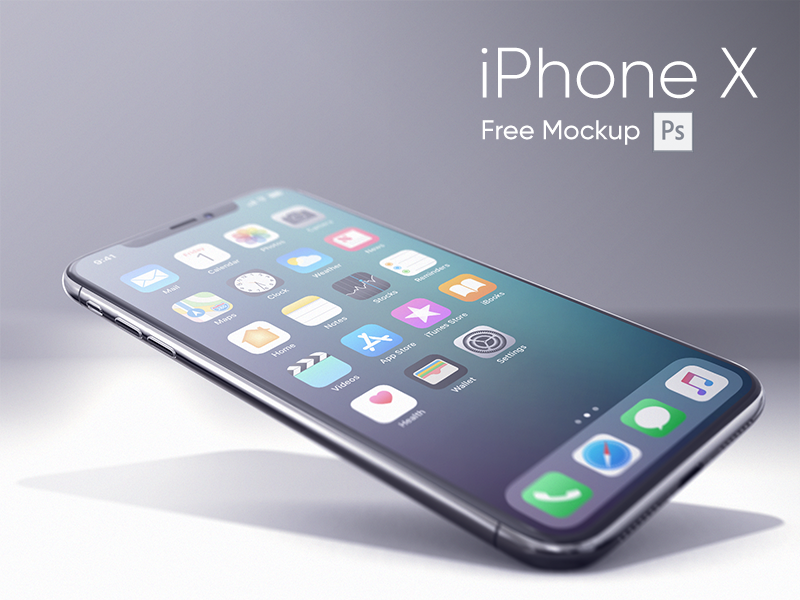 iPhone X Realistic Floating Mockup