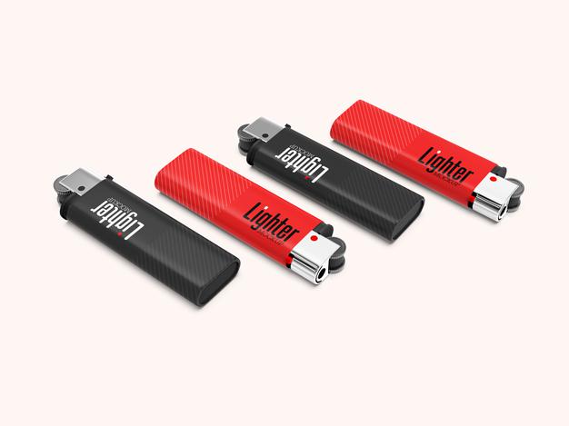 Isolated Lighter Mockup Psd