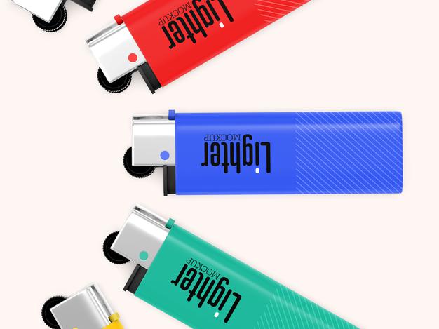 Isolated Lighter Mockup Psd
