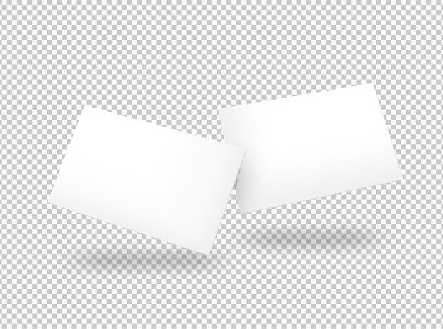 Isolated Pack Of White Business Cards Psd