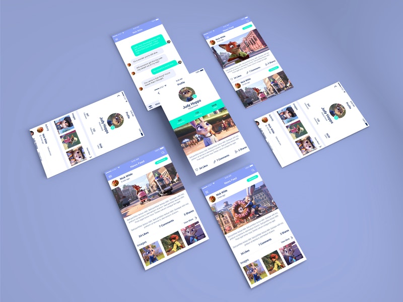 Isometric App Mockup