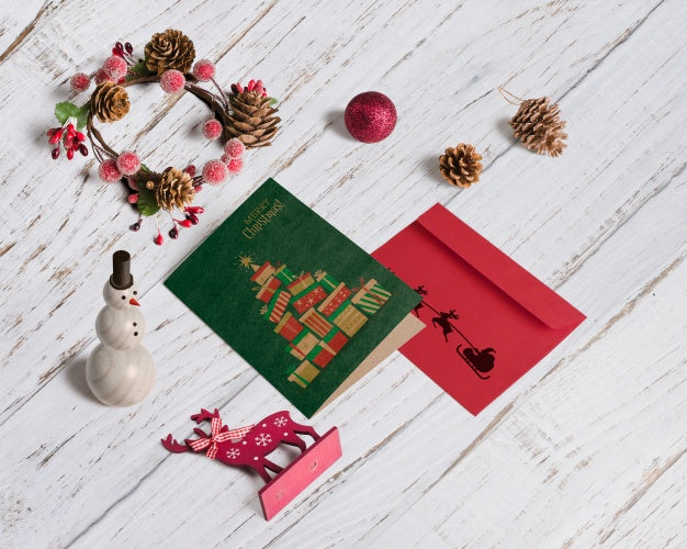 Isometric Christmas Mockup Psd