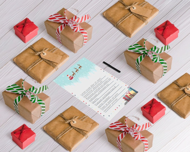Isometric Christmas Mockup Psd