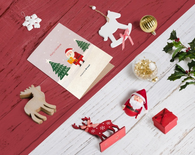 Isometric Christmas Mockup Psd