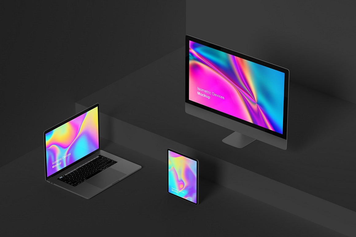 Isometric Devices Mockup