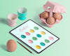 Isometric Easter Mockup Composition Psd