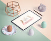 Isometric Editable Scene Creator Easter Mockup Psd