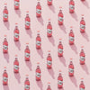 Isometric Fruit Soda Bottles With Pink Background Psd