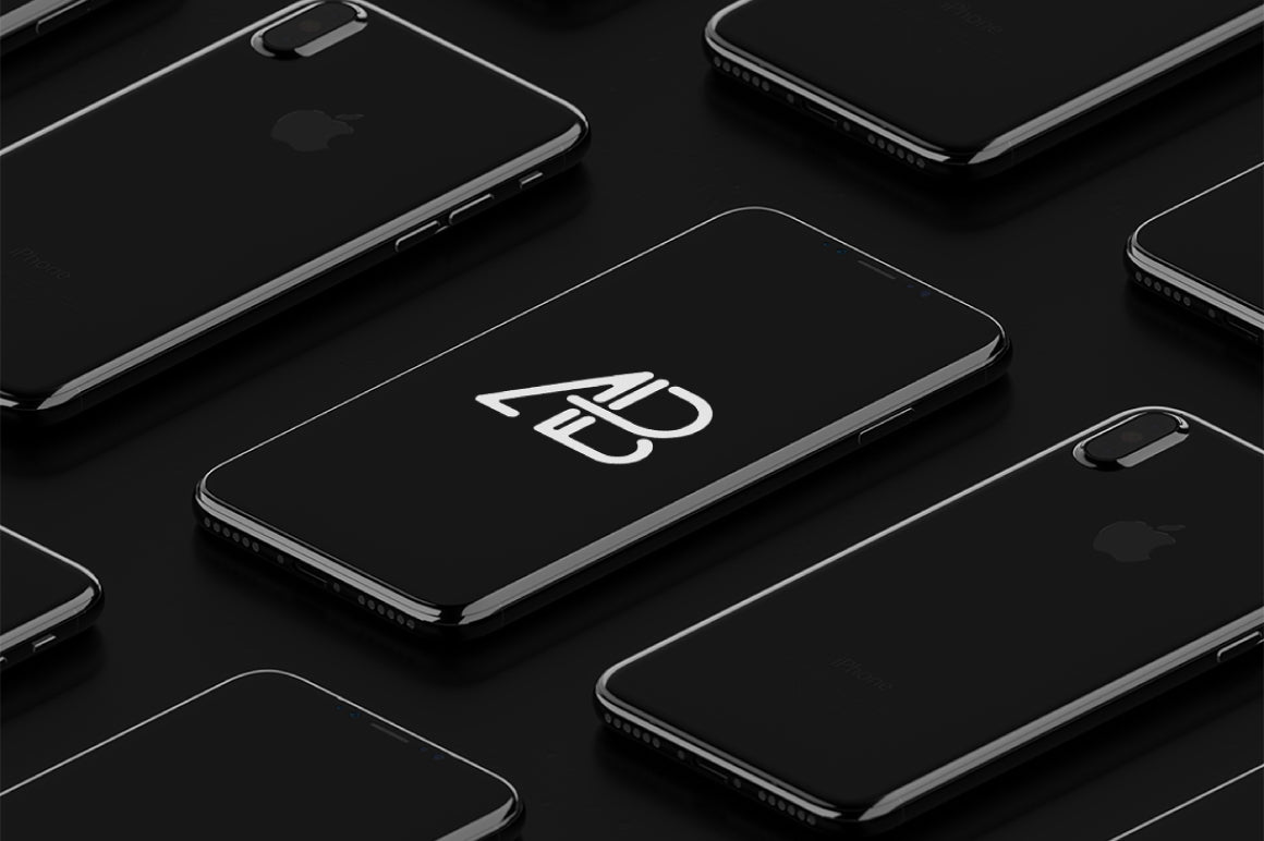 Isometric Iphone X Mockup Vol.2