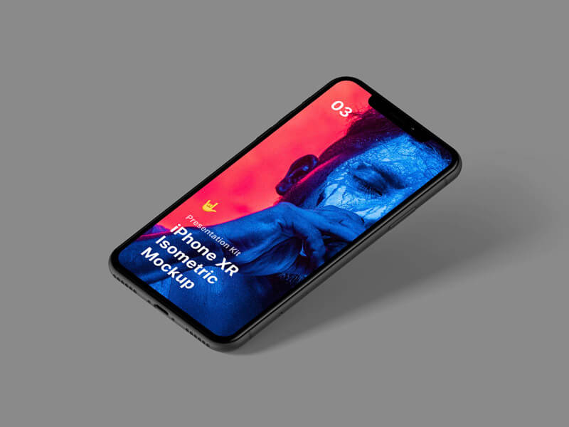 Isometric Iphone Xr Mockup
