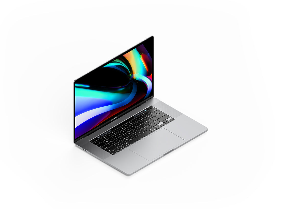 Isometric Macbook Pro 16 Inch Mockup